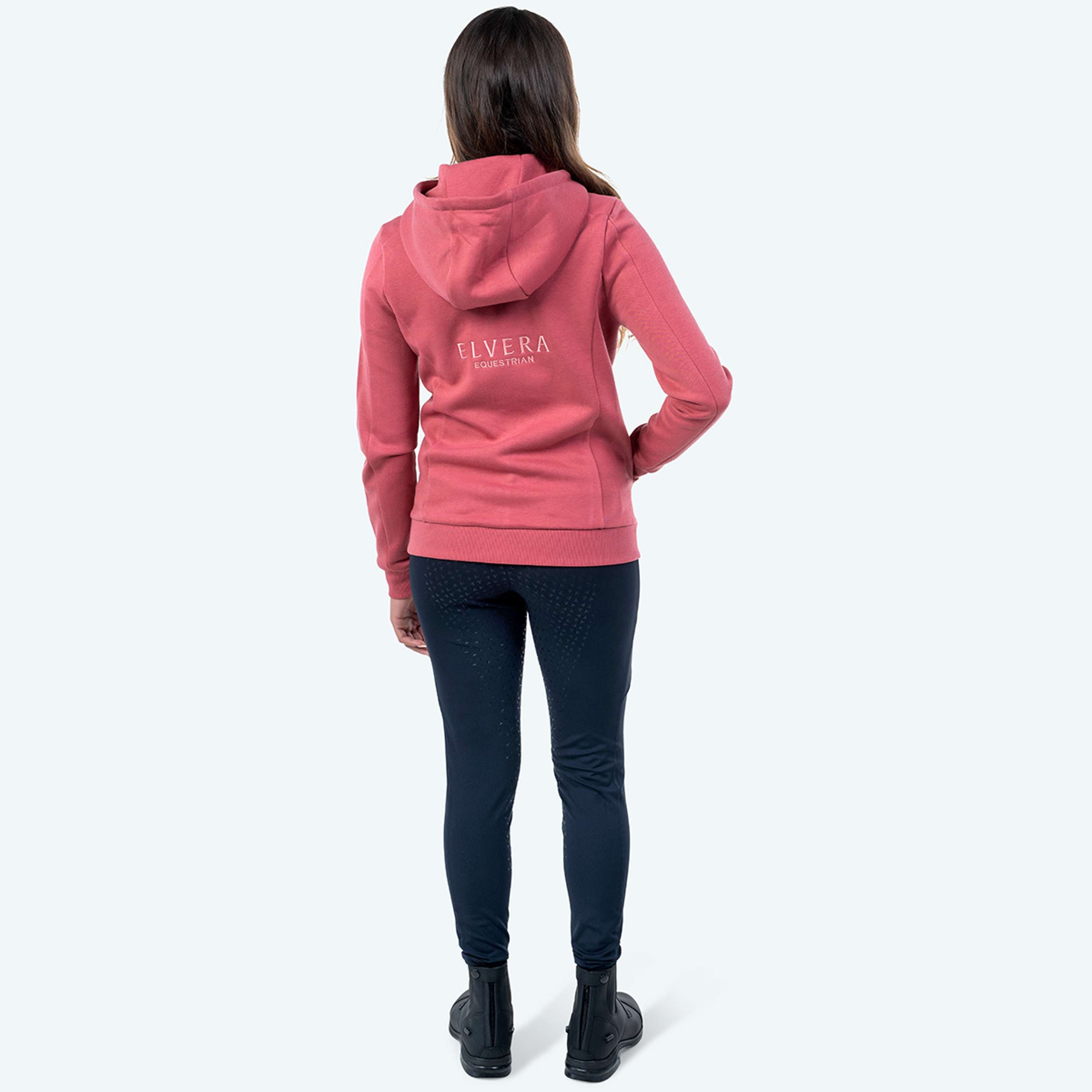 Elvera Equestrian Felpa con cappuccio e zip EEValera Mauve Wood