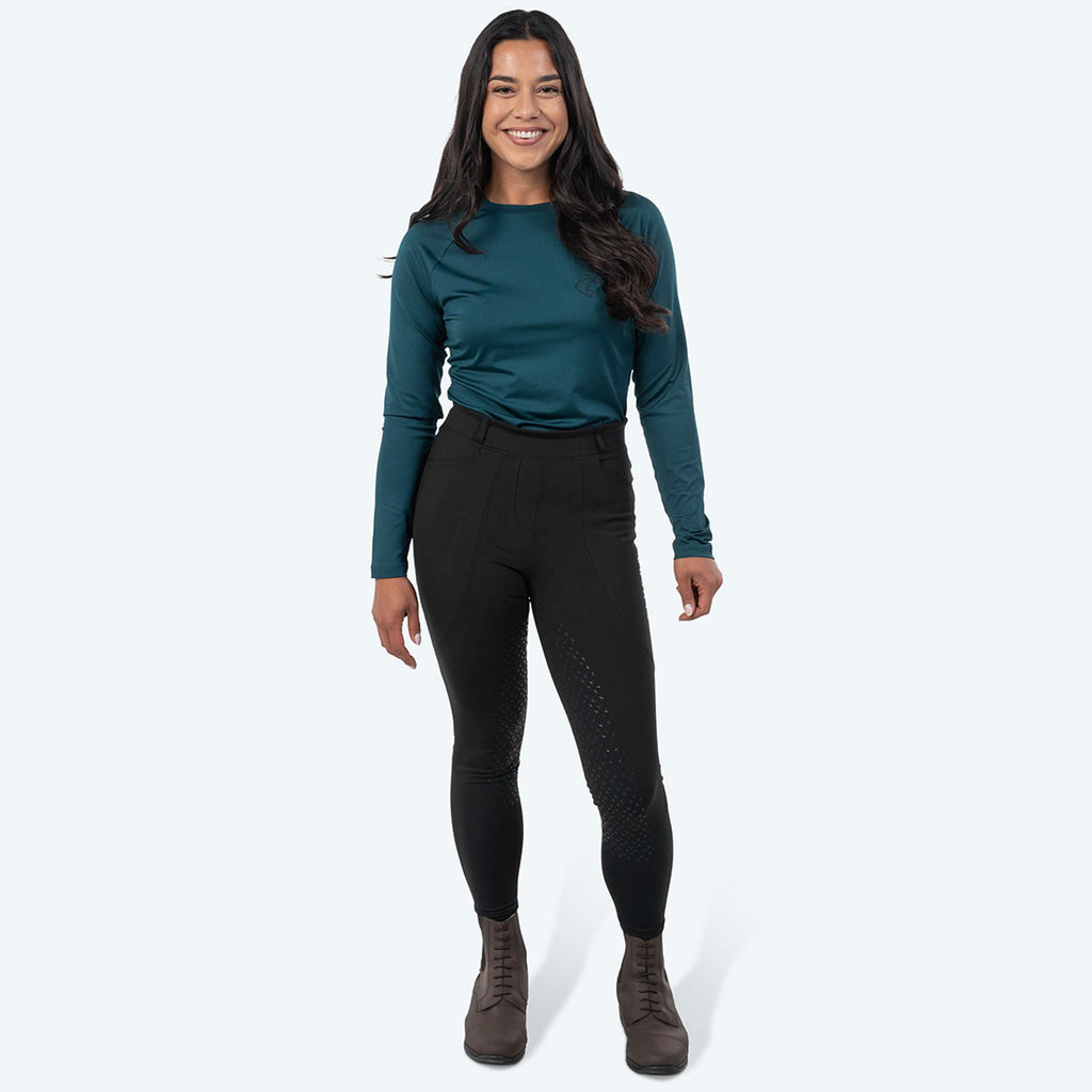 Elvera Equestrian Leggings da Equitazione Motion Solid Black