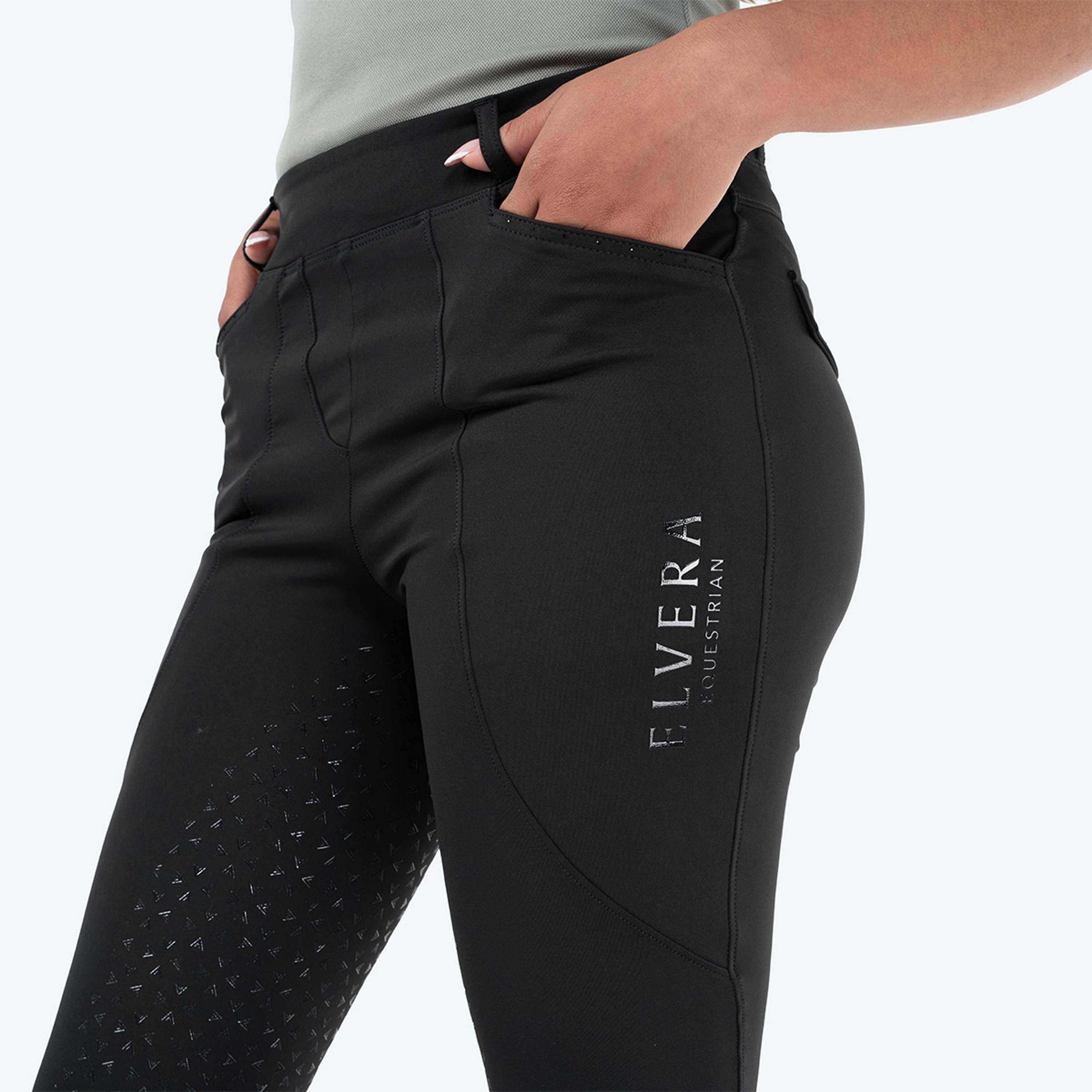 Elvera Equestrian Leggings da Equitazione Motion Bling Solid Black
