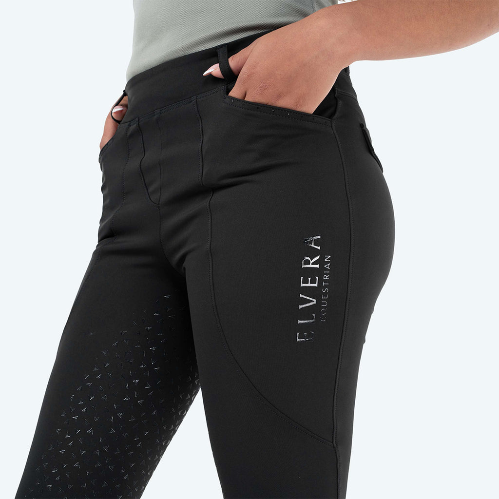Elvera Equestrian Leggings da Equitazione Motion Bling Solid Black