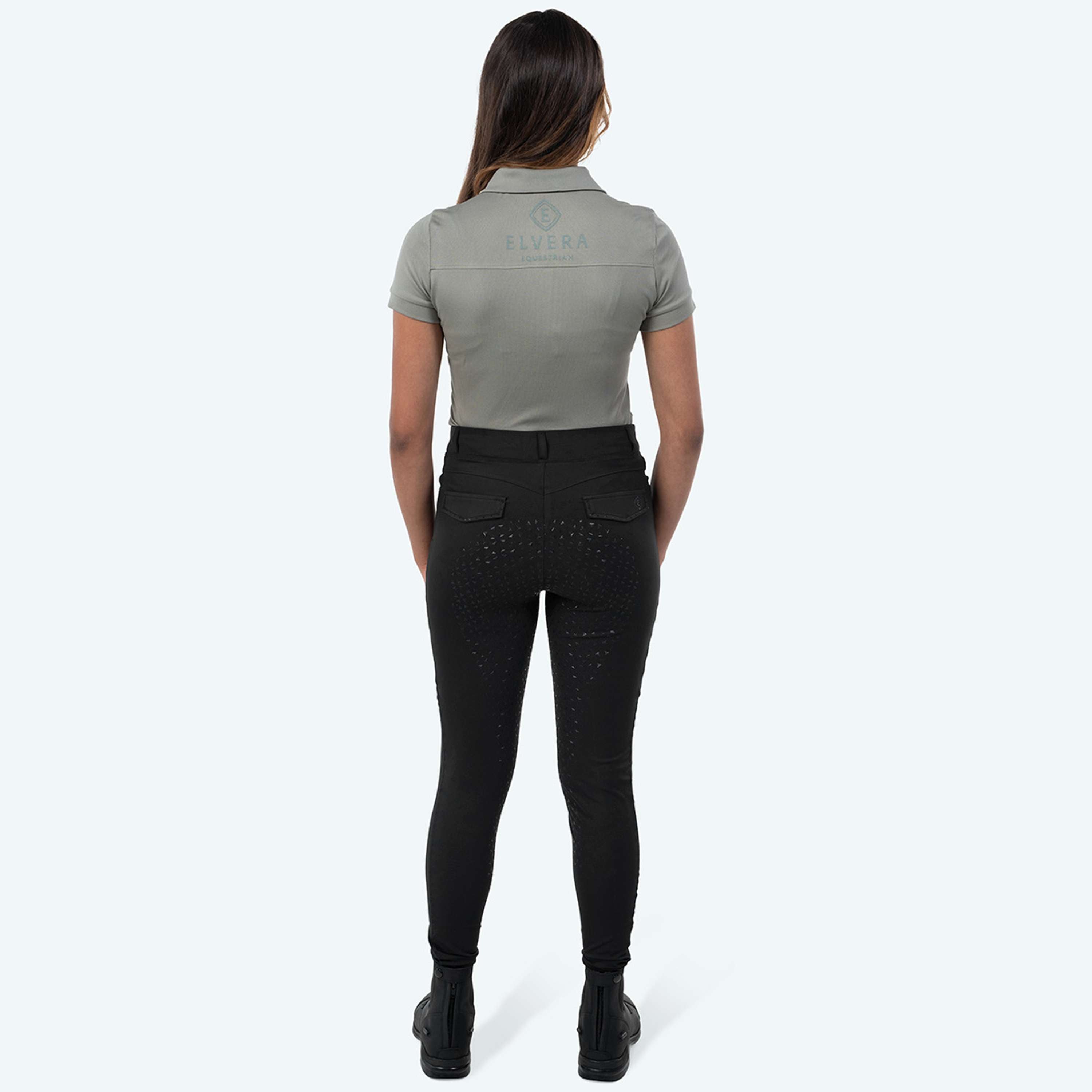 Elvera Equestrian Leggings da Equitazione Motion Bling Solid Black