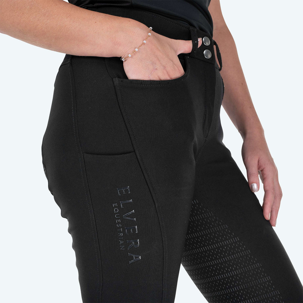 Elvera Equestrian Pantaloni da Equitazione Performance Bling Nero