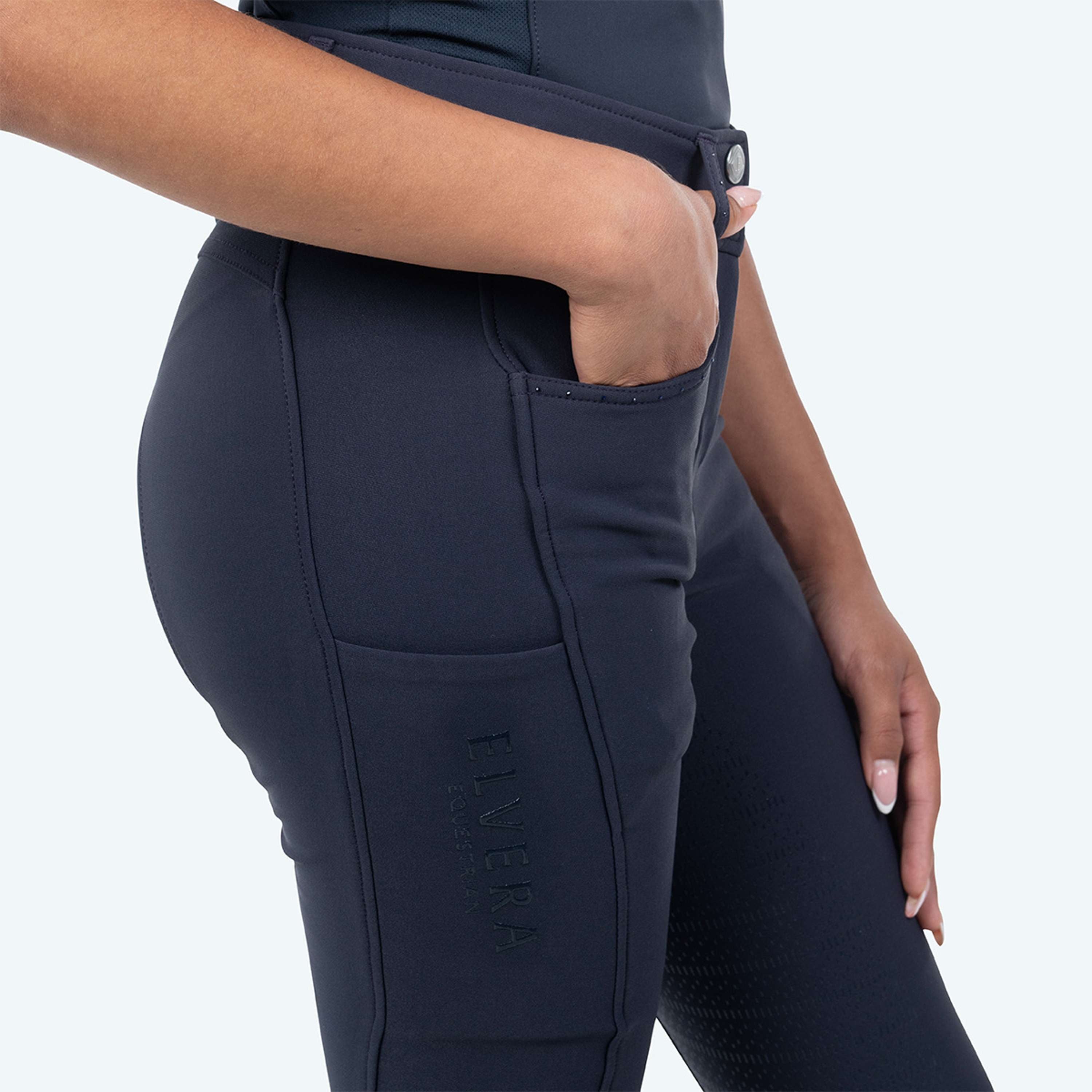 Elvera Equestrian Pantaloni da Equitazione Performance Bling Kings Navy