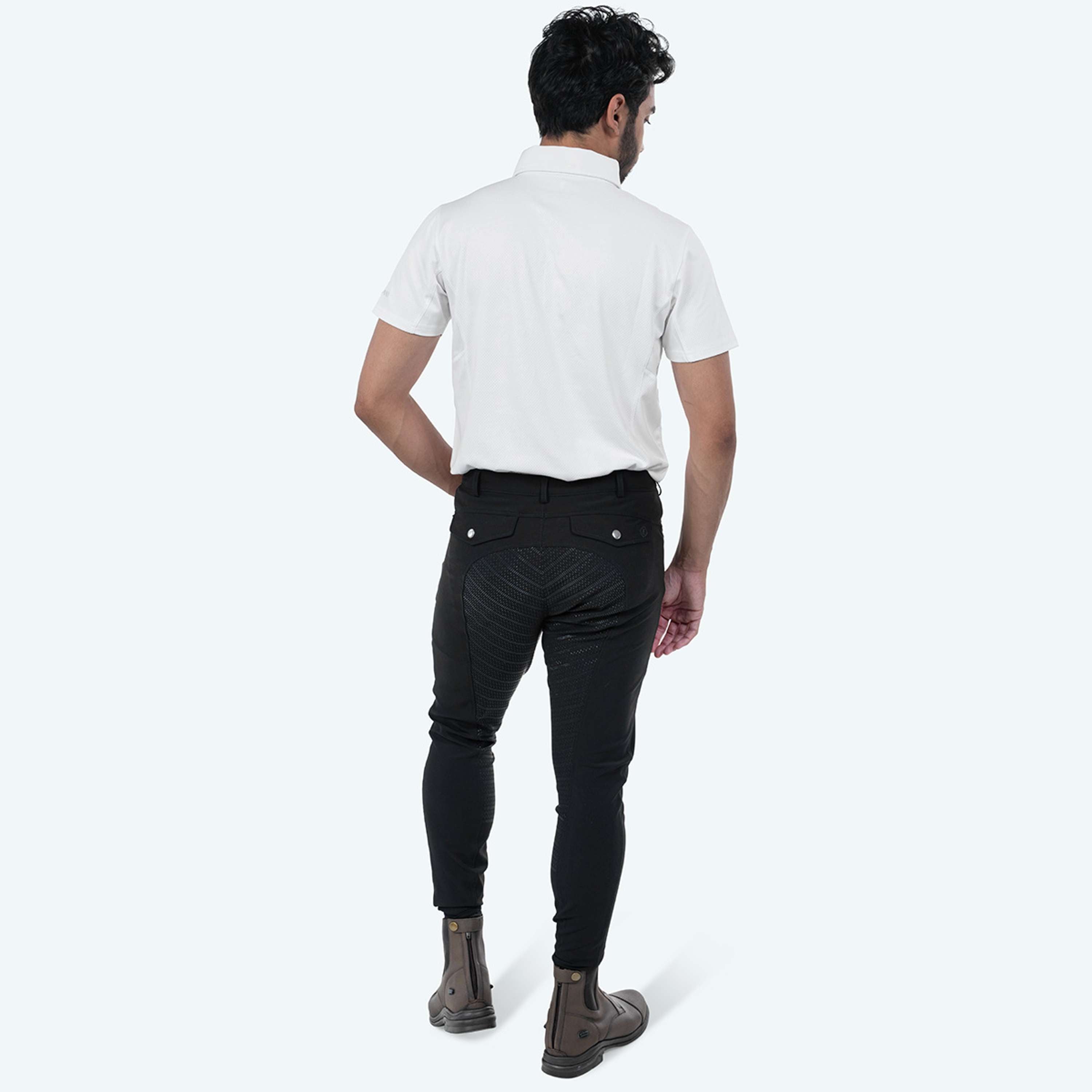 Elvera Equestrian Pantaloni da Equitazione Dual Core Pro Uomini Nero