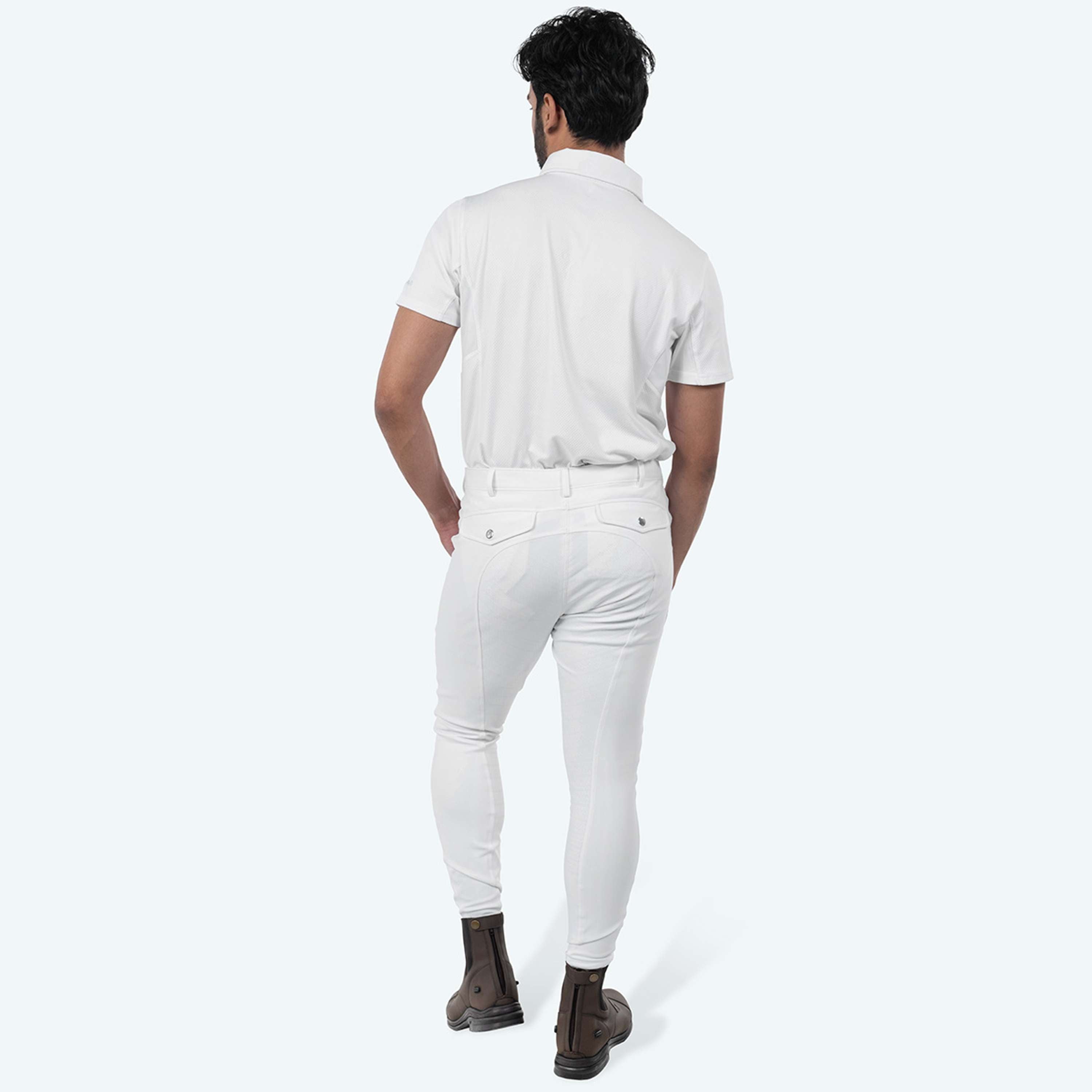 Elvera Equestrian Pantaloni da Equitazione Sensitive Pro Uomini Bianco