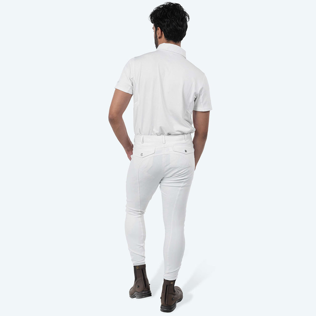 Elvera Equestrian Pantaloni da Equitazione Sensitive Pro Uomini Bianco