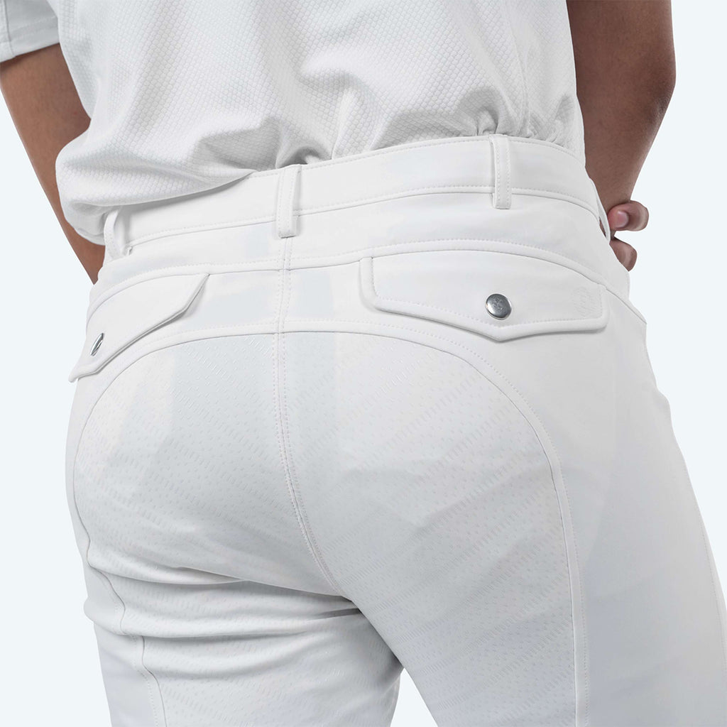 Elvera Equestrian Pantaloni da Equitazione Sensitive Pro Uomini Bianco