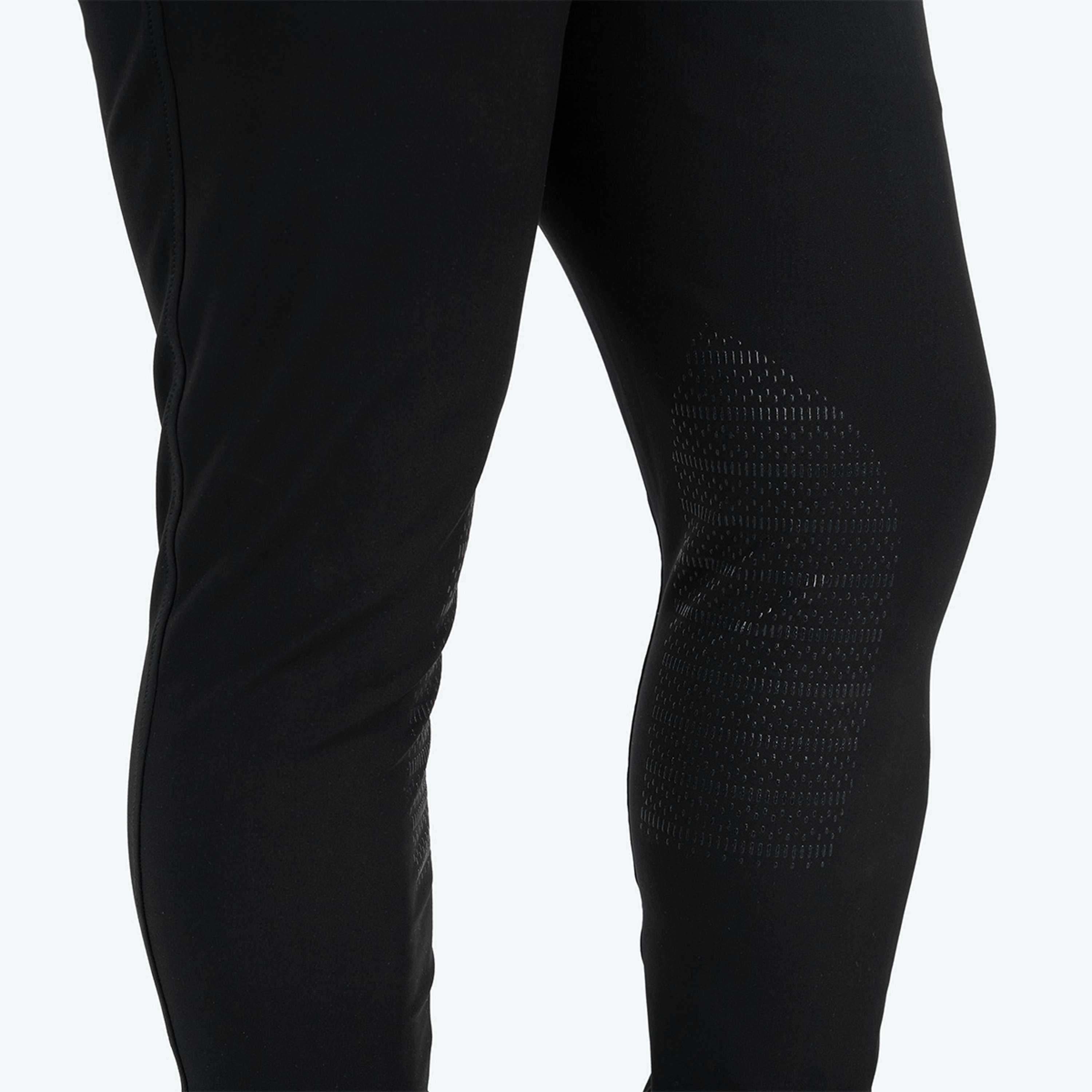 Elvera Equestrian Pantaloni da Equitazione Dual Core Pro Half Seat Uomini Nero