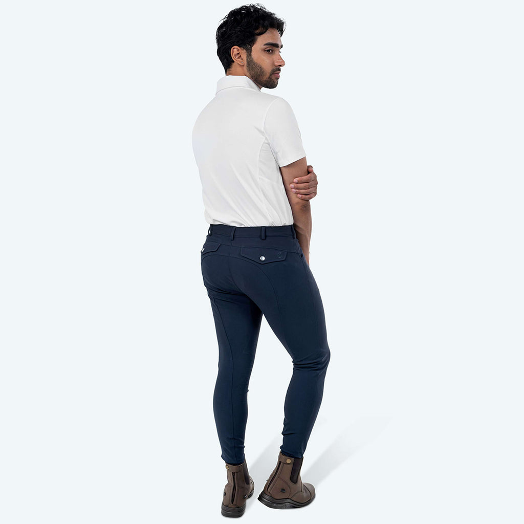 Elvera Equestrian Pantaloni da Equitazione Dual Core Pro Half Seat Uomini Salute