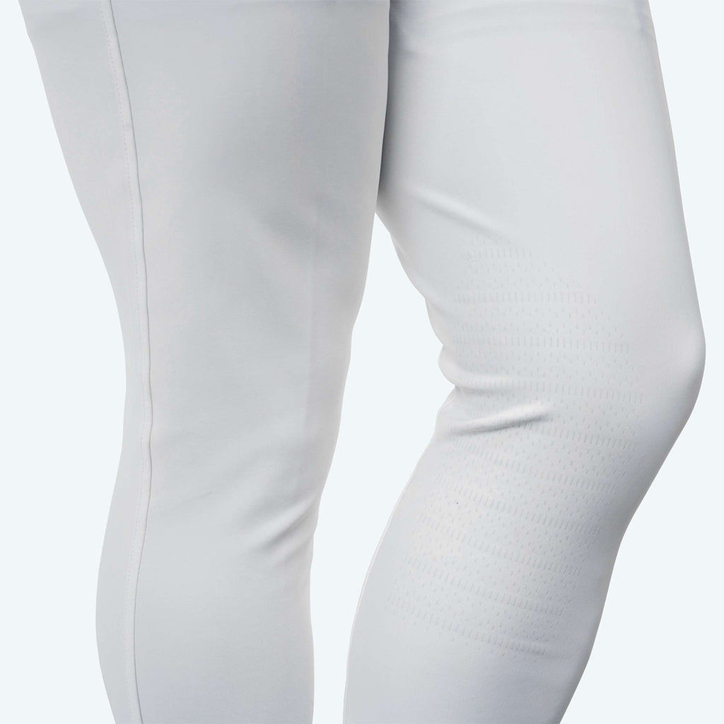 Elvera Equestrian Pantaloni da Equitazione Sensitive Pro Half Seat Uomini Bianco