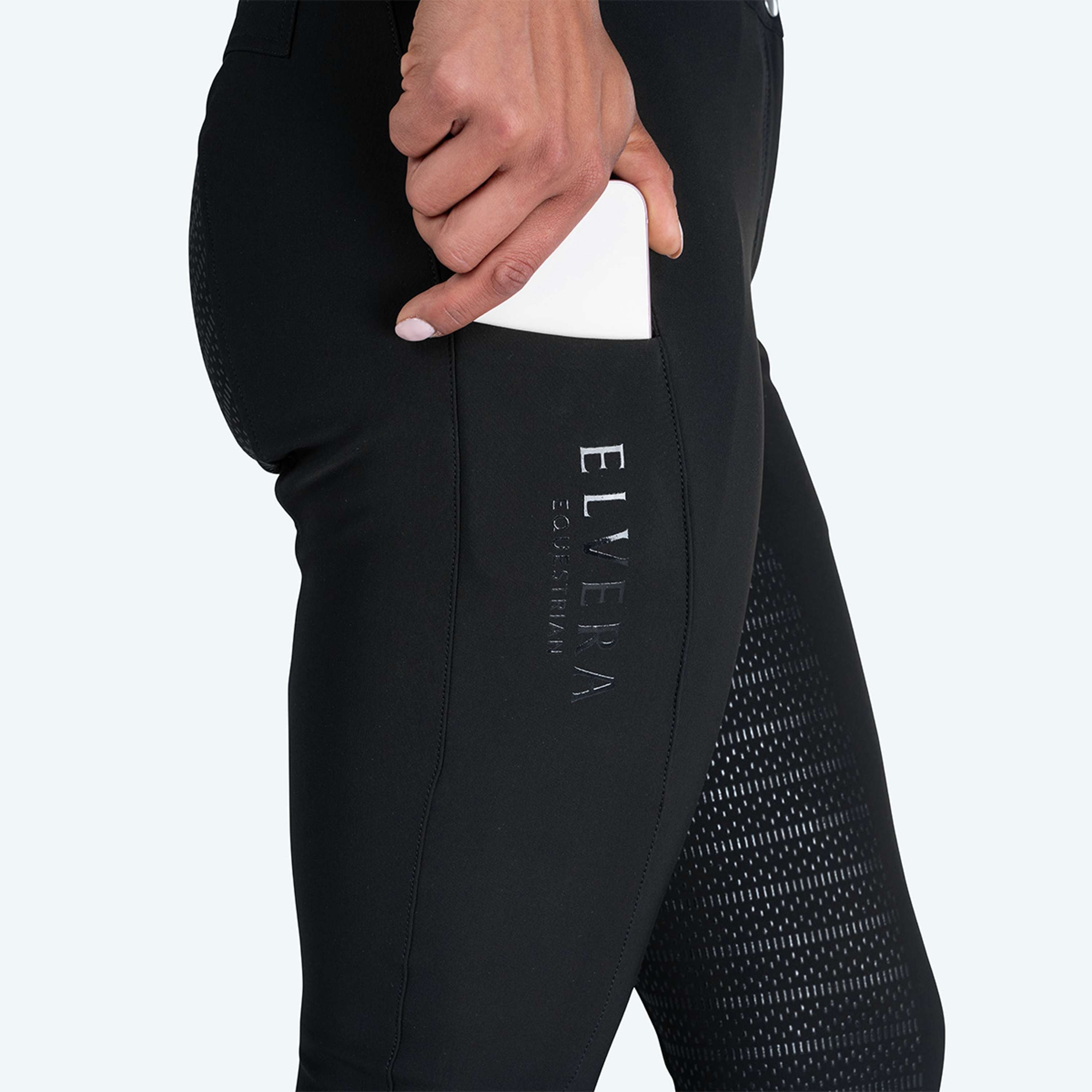 Elvera Equestrian Pantaloni da Equitazione Dual Core Pro Nero