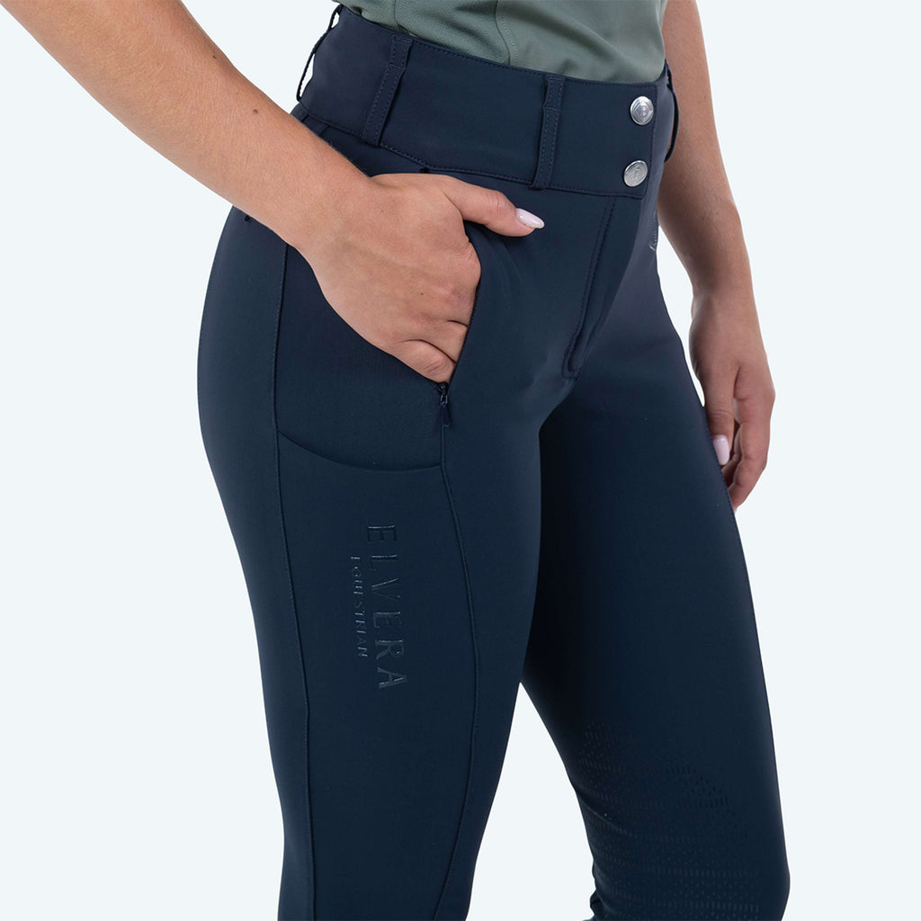 Elvera Equestrian Pantaloni da Equitazione Dual Core Pro Half Seat Salute