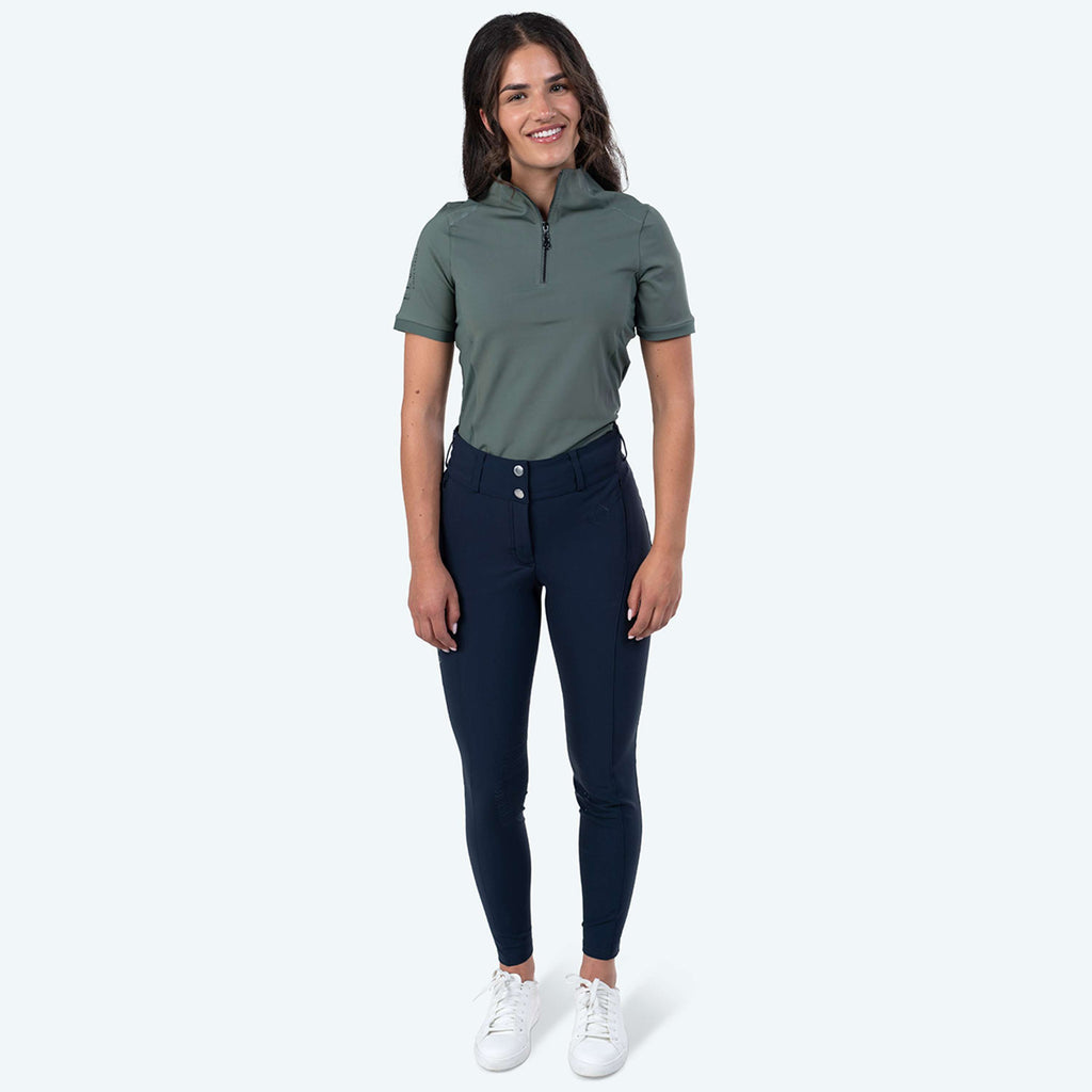 Elvera Equestrian Pantaloni da Equitazione Dual Core Pro Half Seat Salute