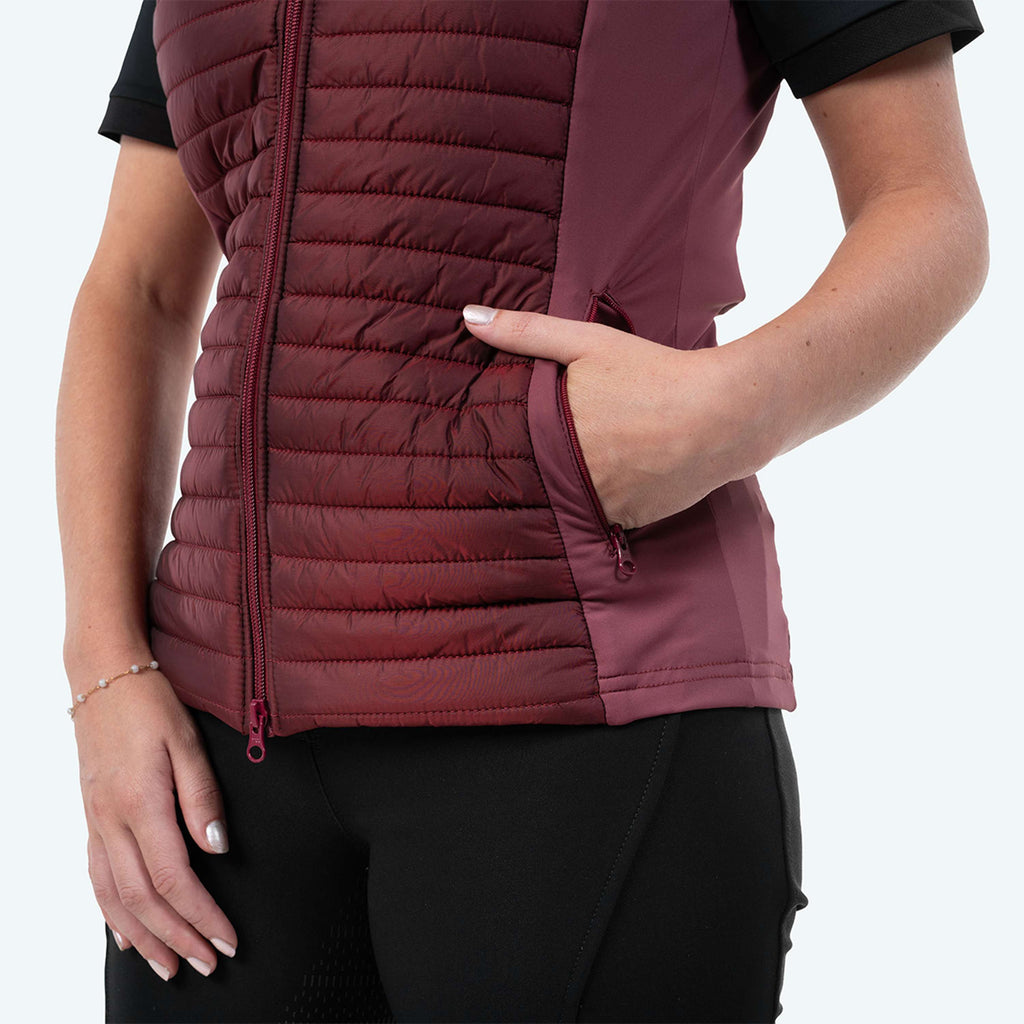 Elvera Equestrian Gilet EEBaroness Metalic Burgundy