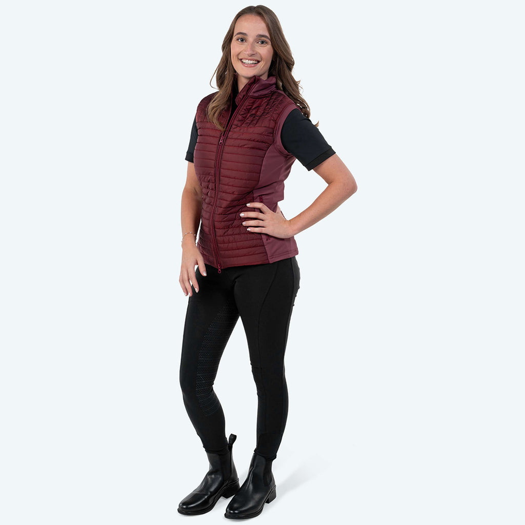 Elvera Equestrian Gilet EEBaroness Metalic Burgundy