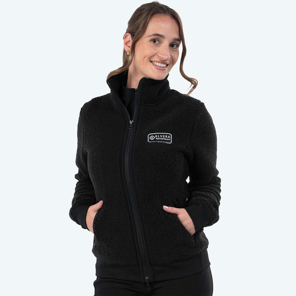 Elvera Equestrian Gilet in Pile EEDaphne Nero