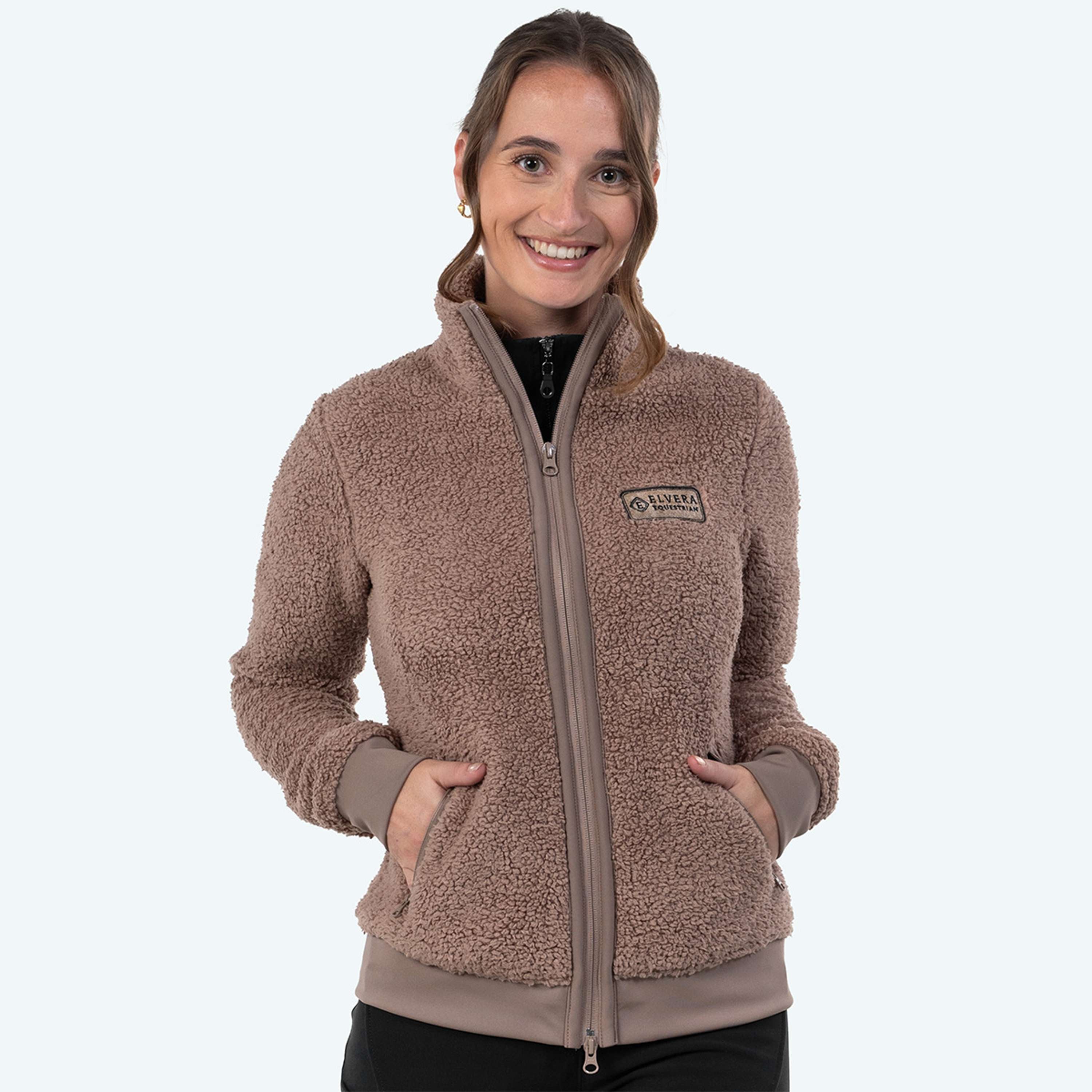 Elvera Equestrian Gilet in Pile EEDaphne Taupe