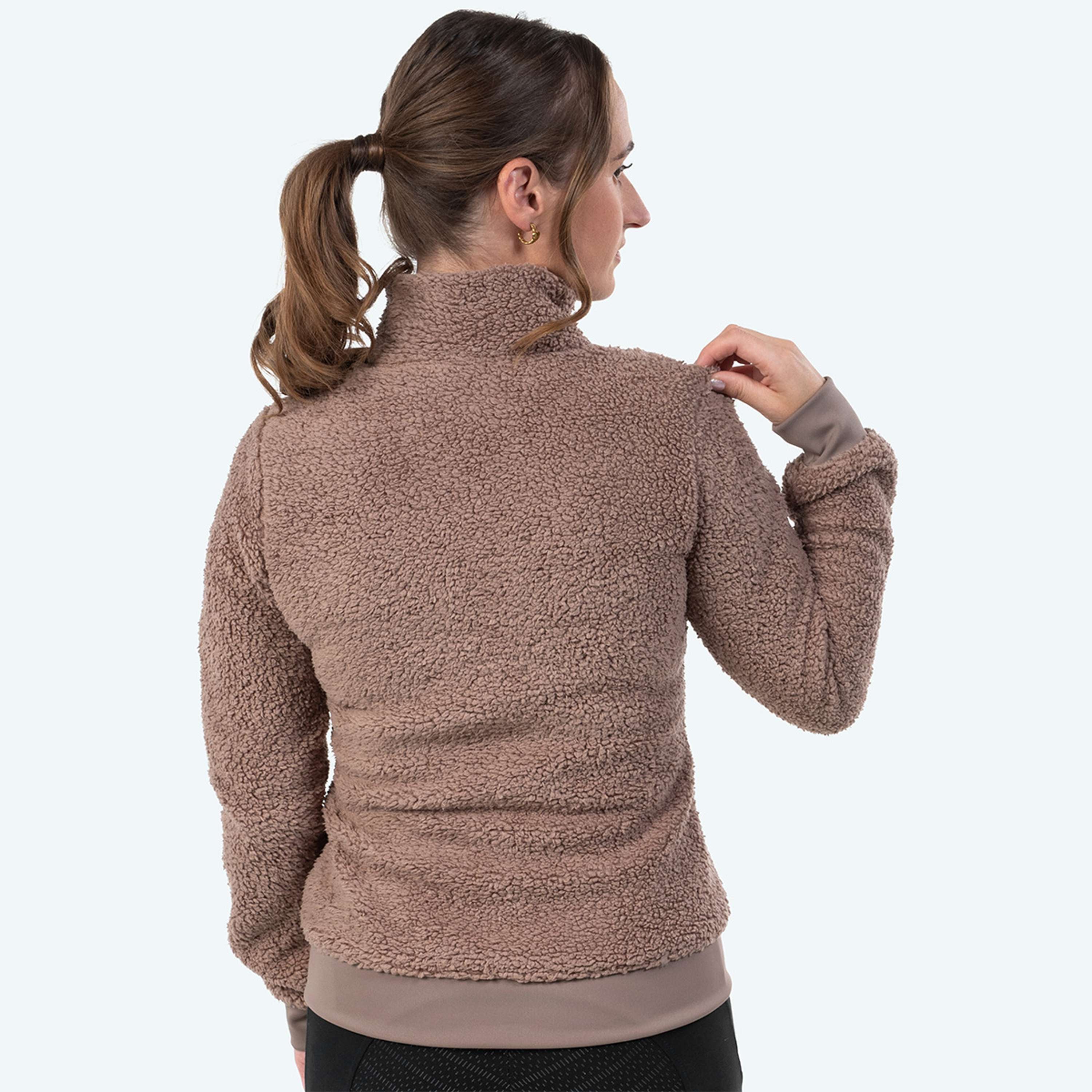 Elvera Equestrian Gilet in Pile EEDaphne Taupe