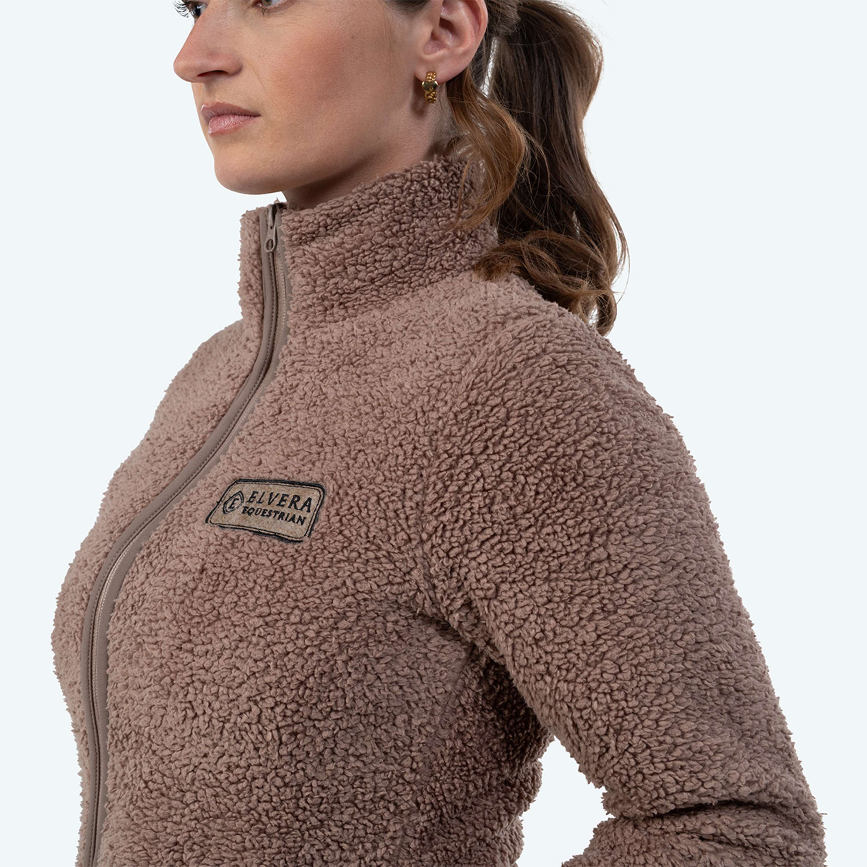 Elvera Equestrian Gilet in Pile EEDaphne Taupe