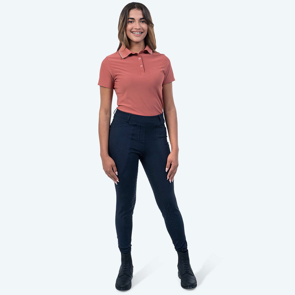 Elvera Equestrian Poloshirt EEKitty Marsala/Grey