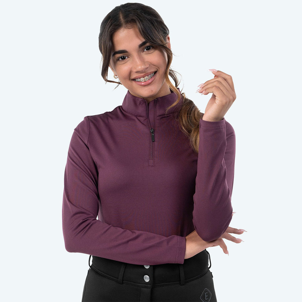 Elvera Equestrian Maglia da allenamento EEChanel Aubergine