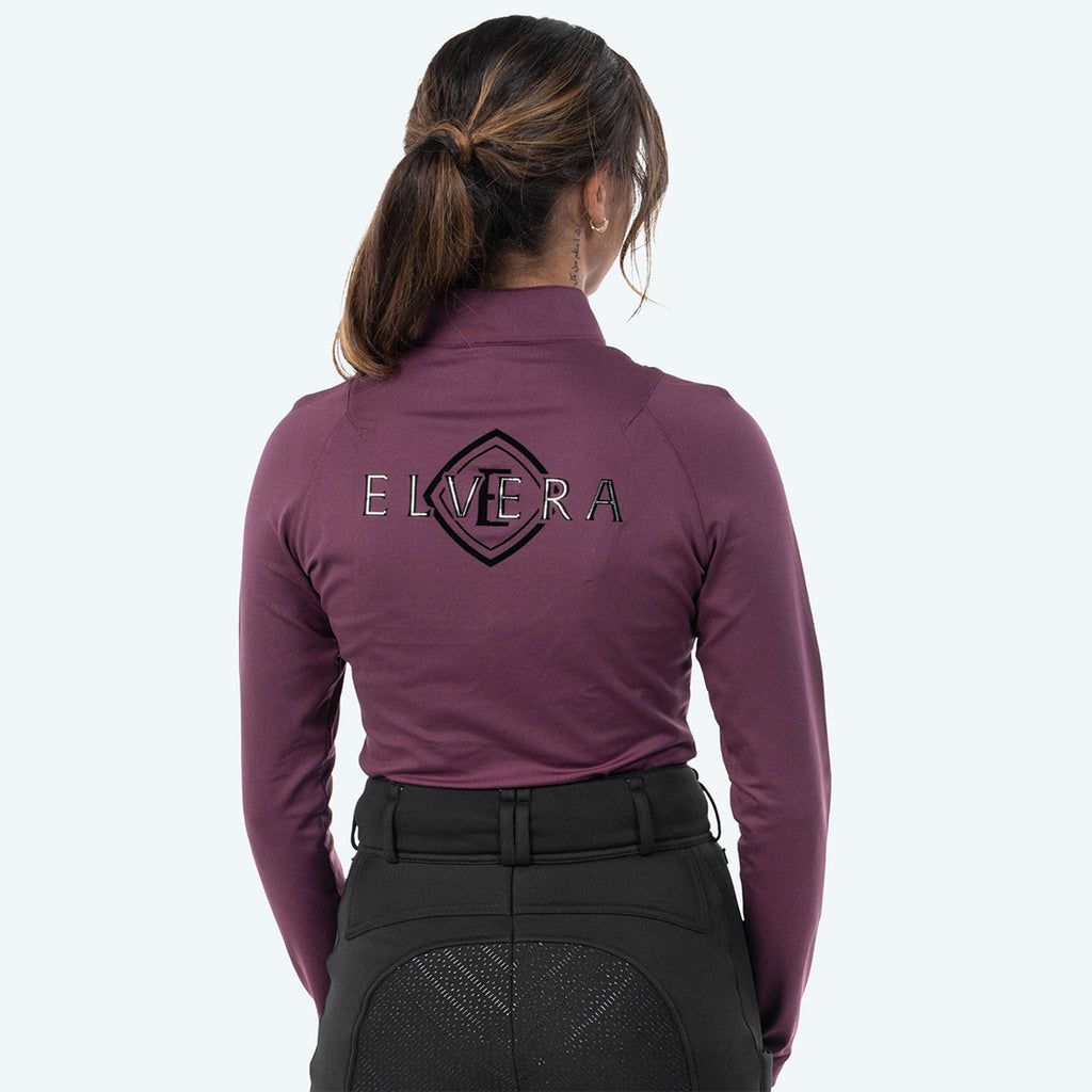 Elvera Equestrian Maglia da allenamento EEChanel Aubergine
