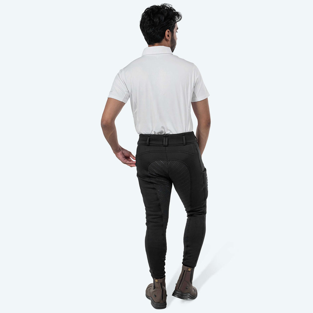 Elvera Equestrian Pantaloni da Equitazione Teddy Winter Pro Uomini Nero