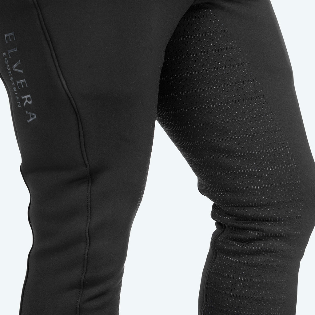 Elvera Equestrian Pantaloni da Equitazione Teddy Winter Pro Uomini Nero