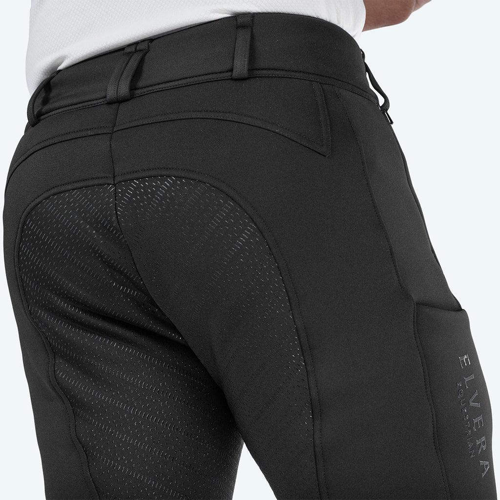 Elvera Equestrian Pantaloni da Equitazione Teddy Winter Pro Uomini Nero