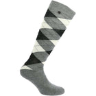 EQUITHÈME Calze da Equitazione Argyle Grigio/Ecrù