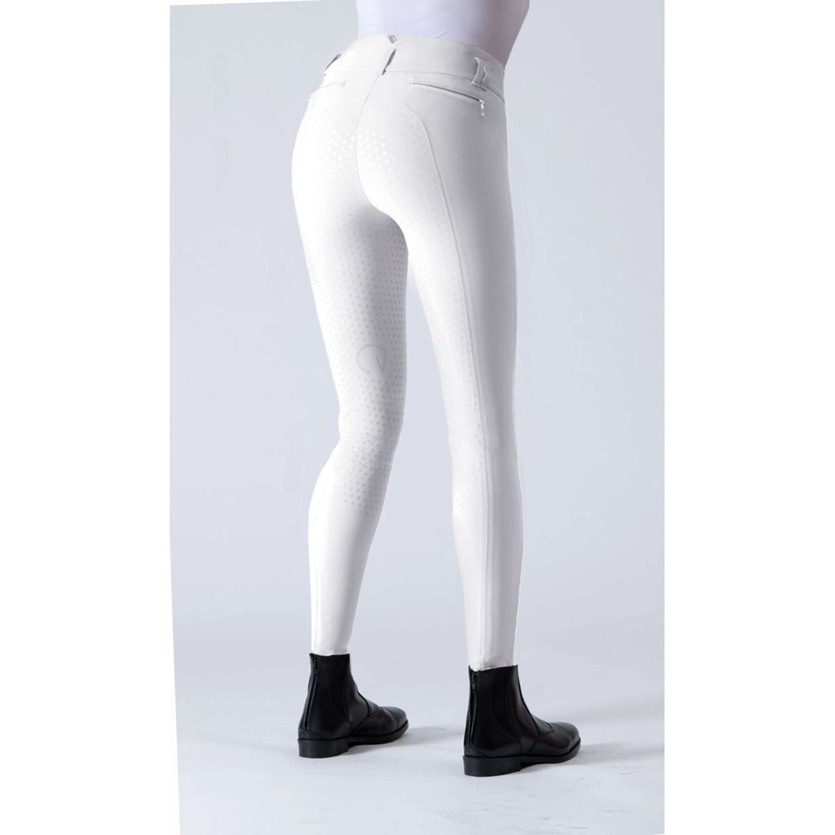 Ego7 Pantaloni da Equitazione Dressage CA Bianco