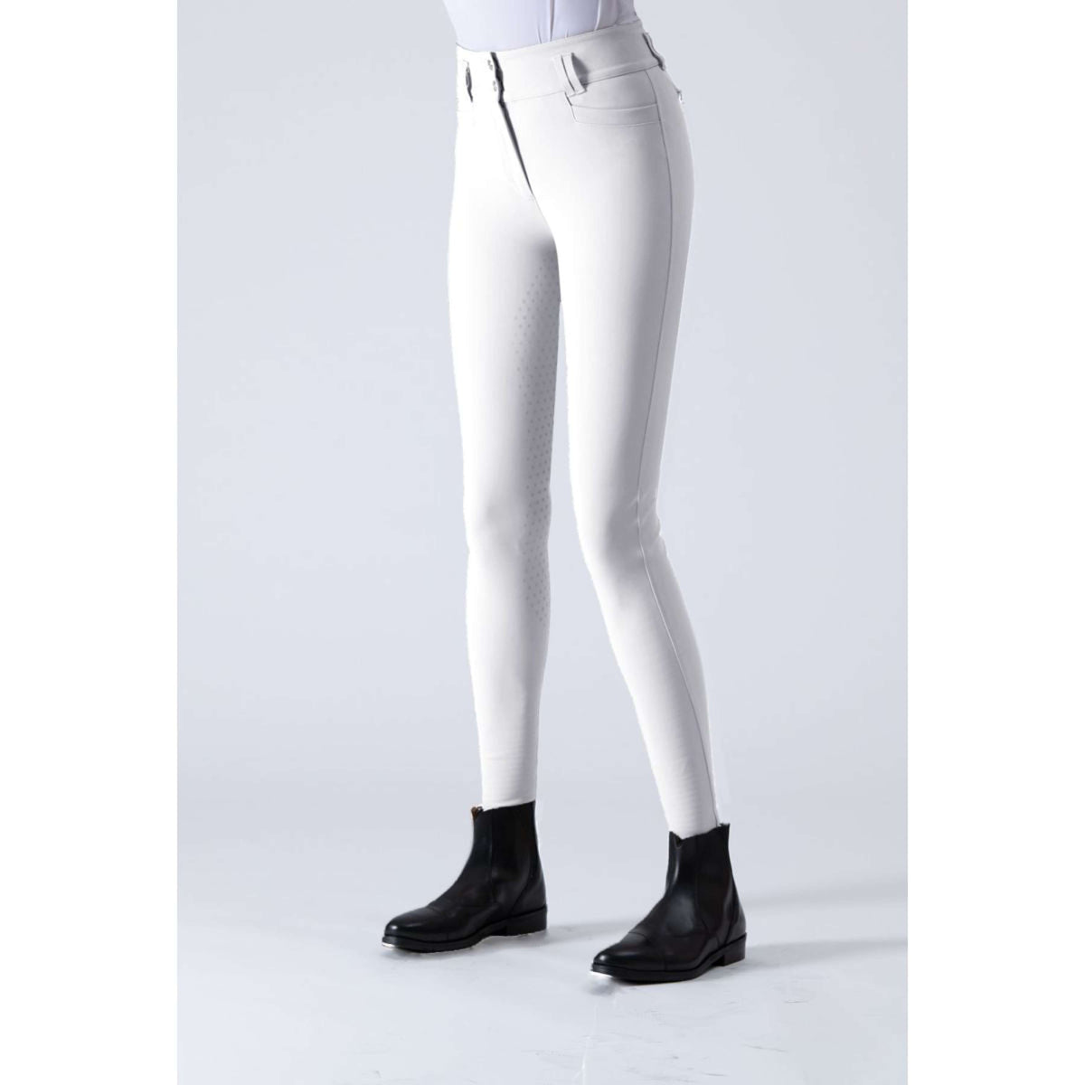 Ego7 Pantaloni da Equitazione Dressage CA Bianco