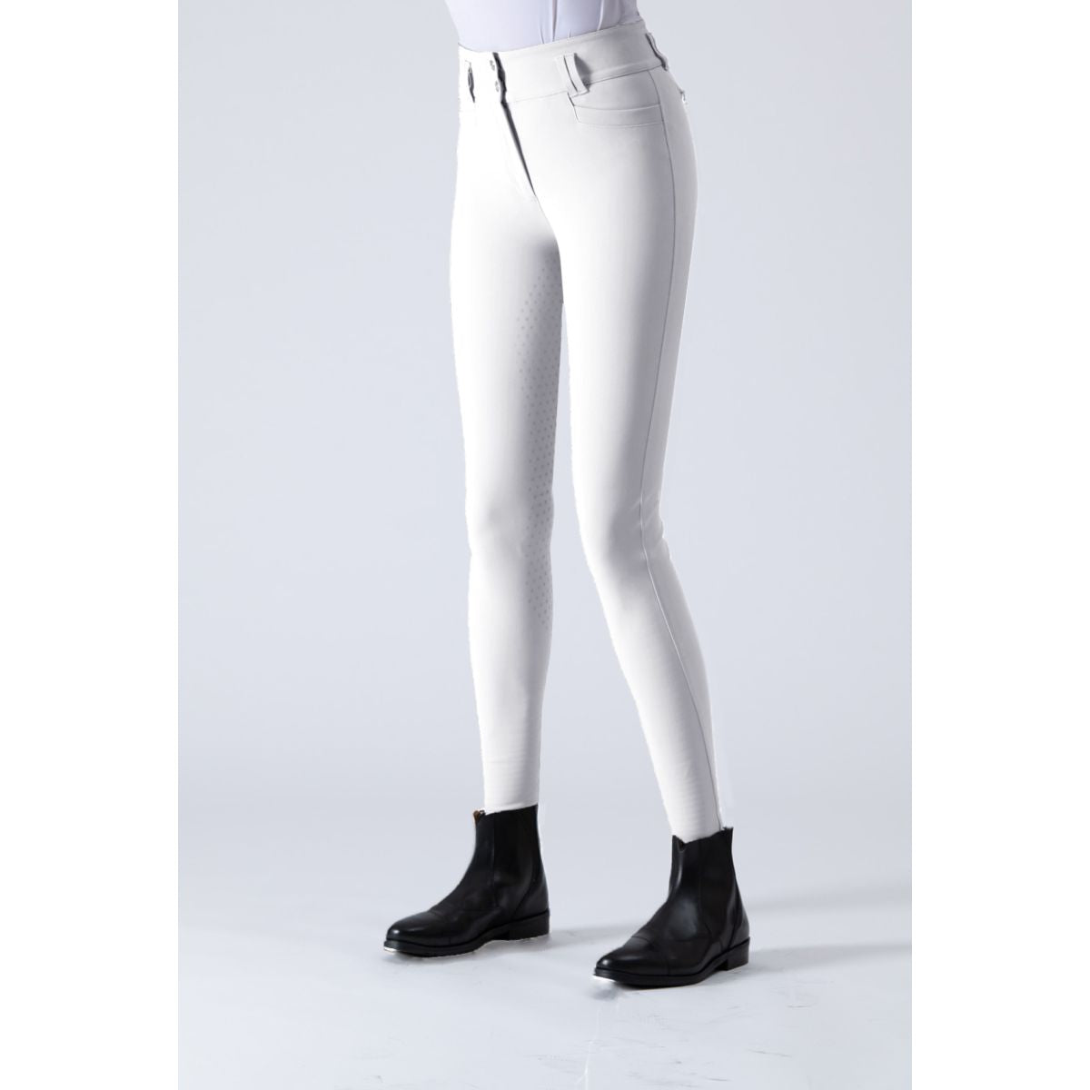 Ego7 Pantaloni da Equitazione Dressage CA Bianco