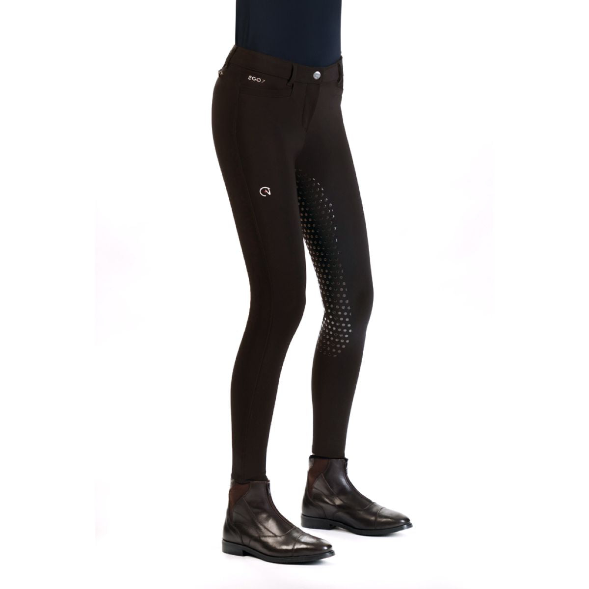 Ego7 Pantaloni da Equitazione Dressage FG Cioccolato