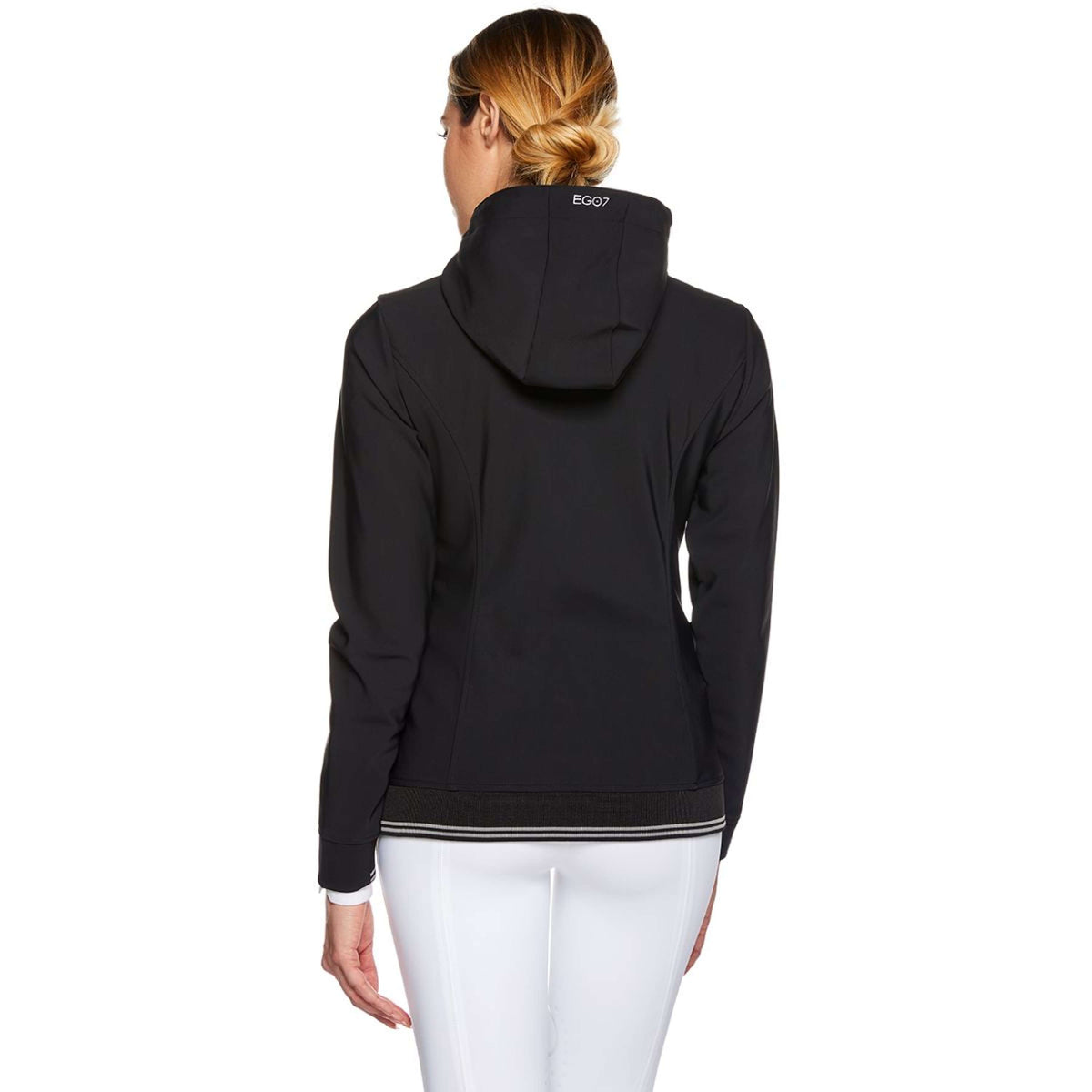 Ego7 Felpa con cappuccio e zip Nero