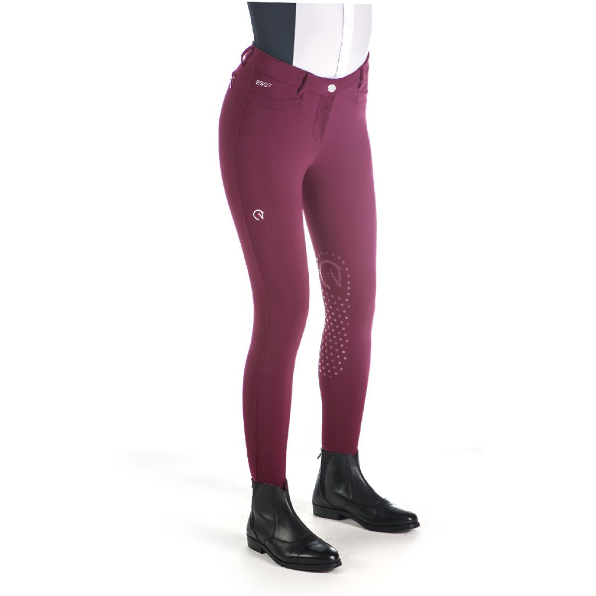 Ego7 Pantaloni da Equitazione Jumping EJ Lampone