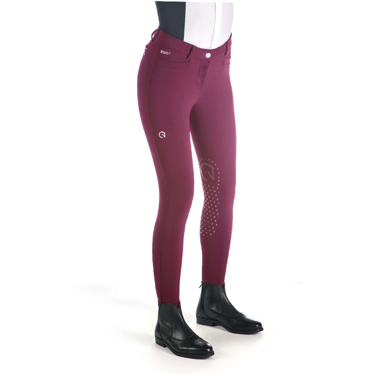 Ego7 Pantaloni da Equitazione Jumping EJ Lampone