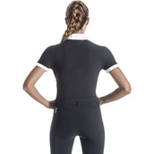 Ego7 Maglietta da Competizione Polo Nero/Bianco