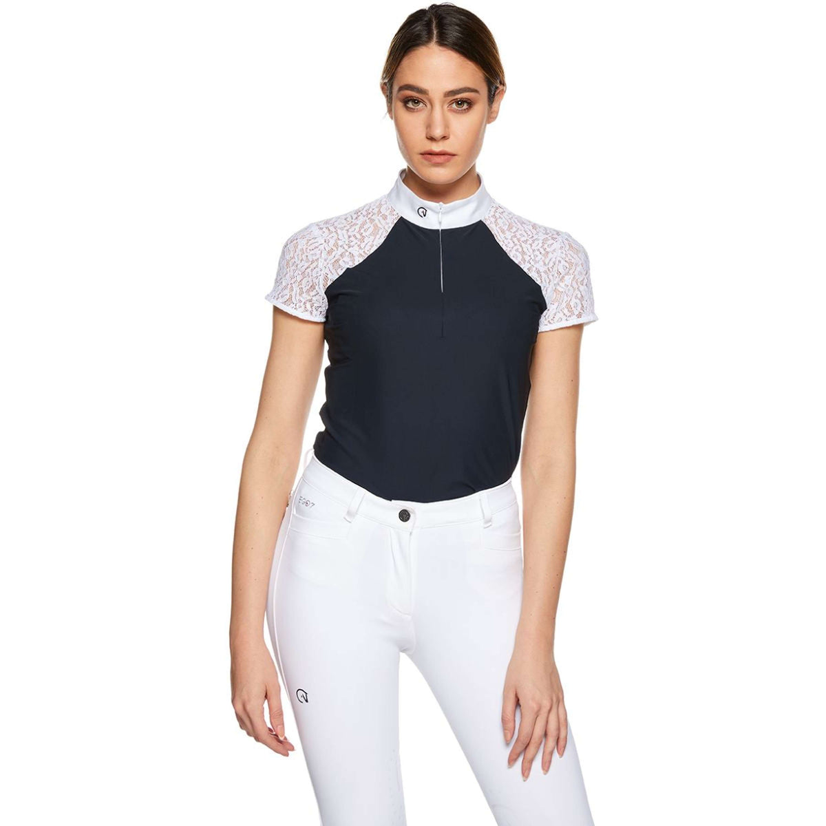 Ego7 Maglietta da Competizione Florentine Blu marino/bianco