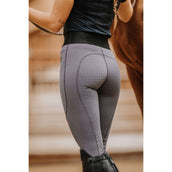 EQUITHÈME Leggings da Equitazione Iris Full Grip Grigio scuro