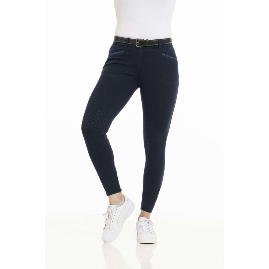 EQUITHÈME Calzoni Kim Organic Cotton Navy