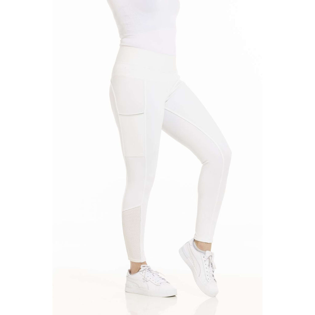 EQUITHÈME Leggings da Equitazione Brigitte Bianco