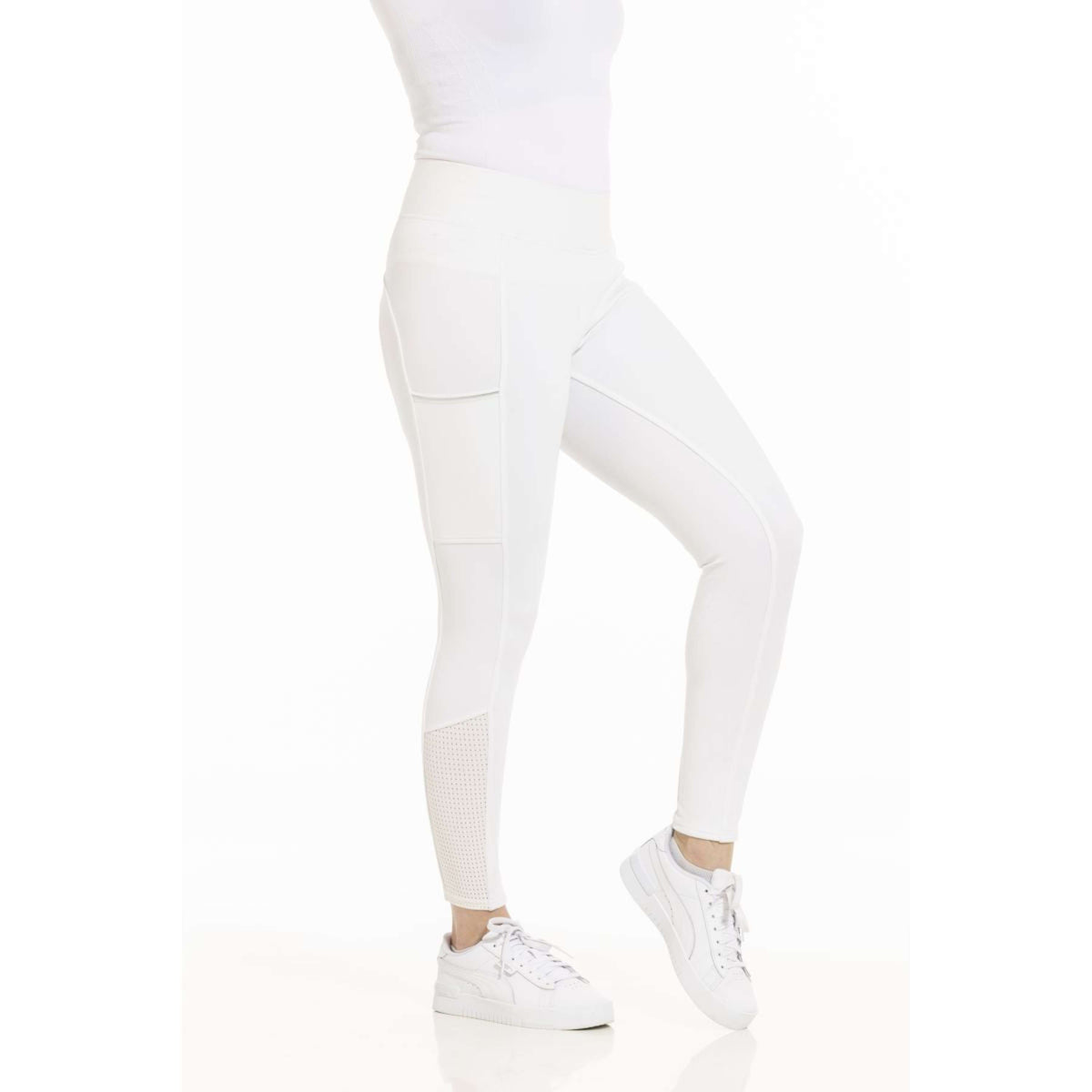 EQUITHÈME Leggings da Equitazione Brigitte Bianco