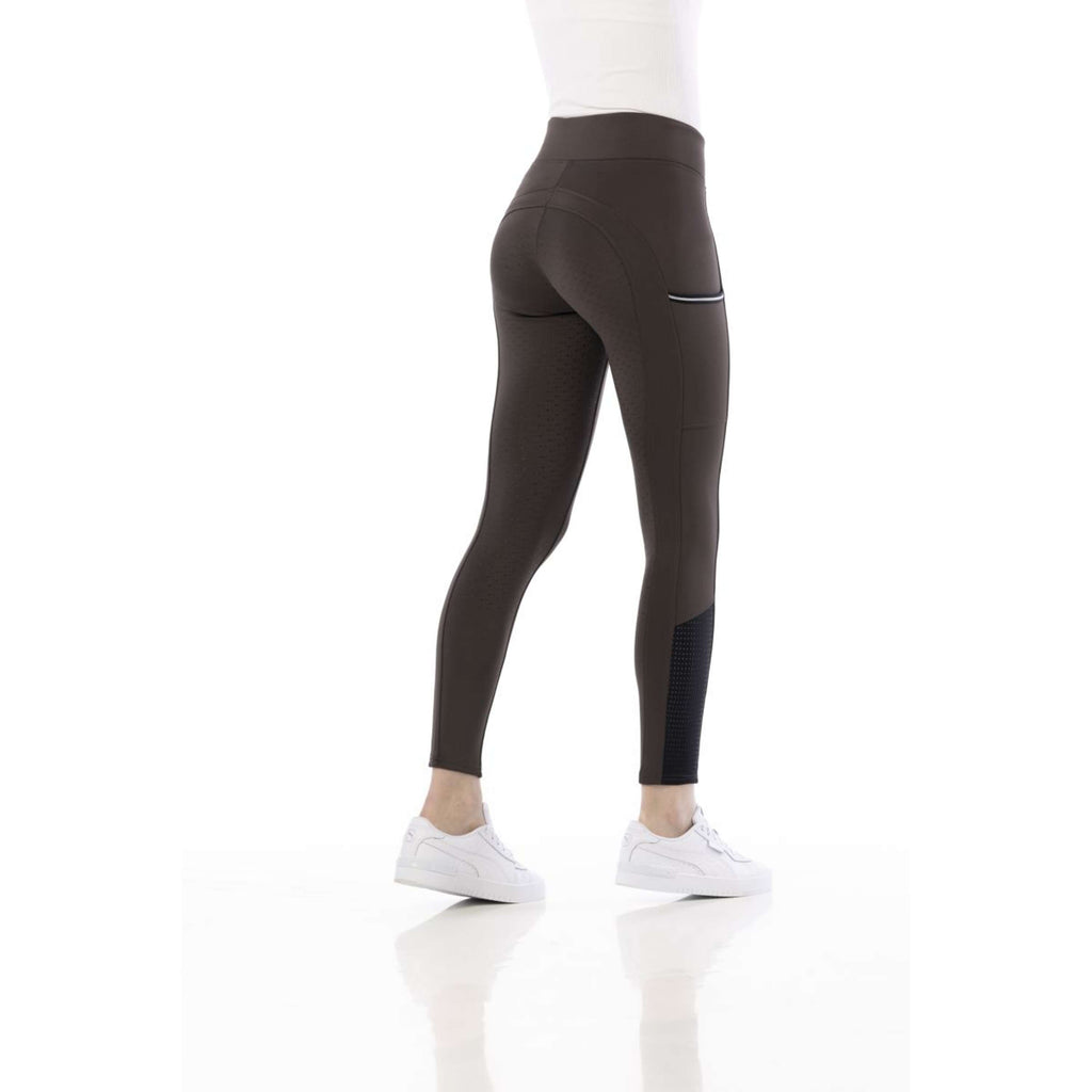 EQUITHÈME Leggings da Equitazione Brigitte Castagno