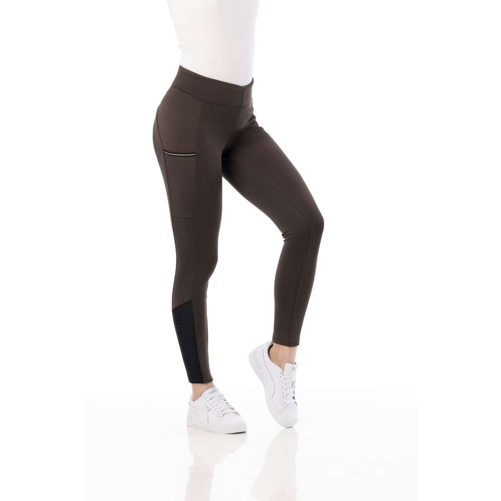 EQUITHÈME Leggings da Equitazione Brigitte Castagno