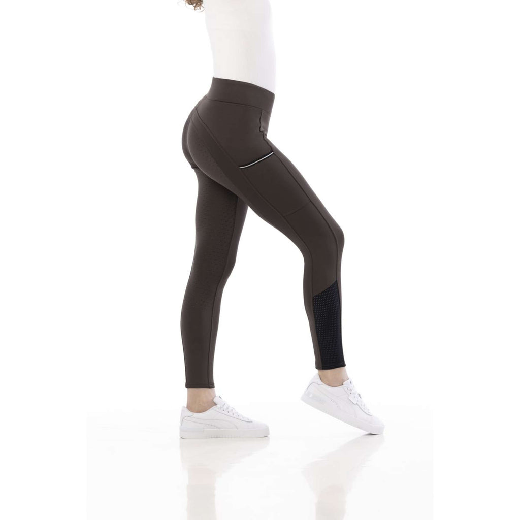EQUITHÈME Leggings da Equitazione Brigitte Castagno