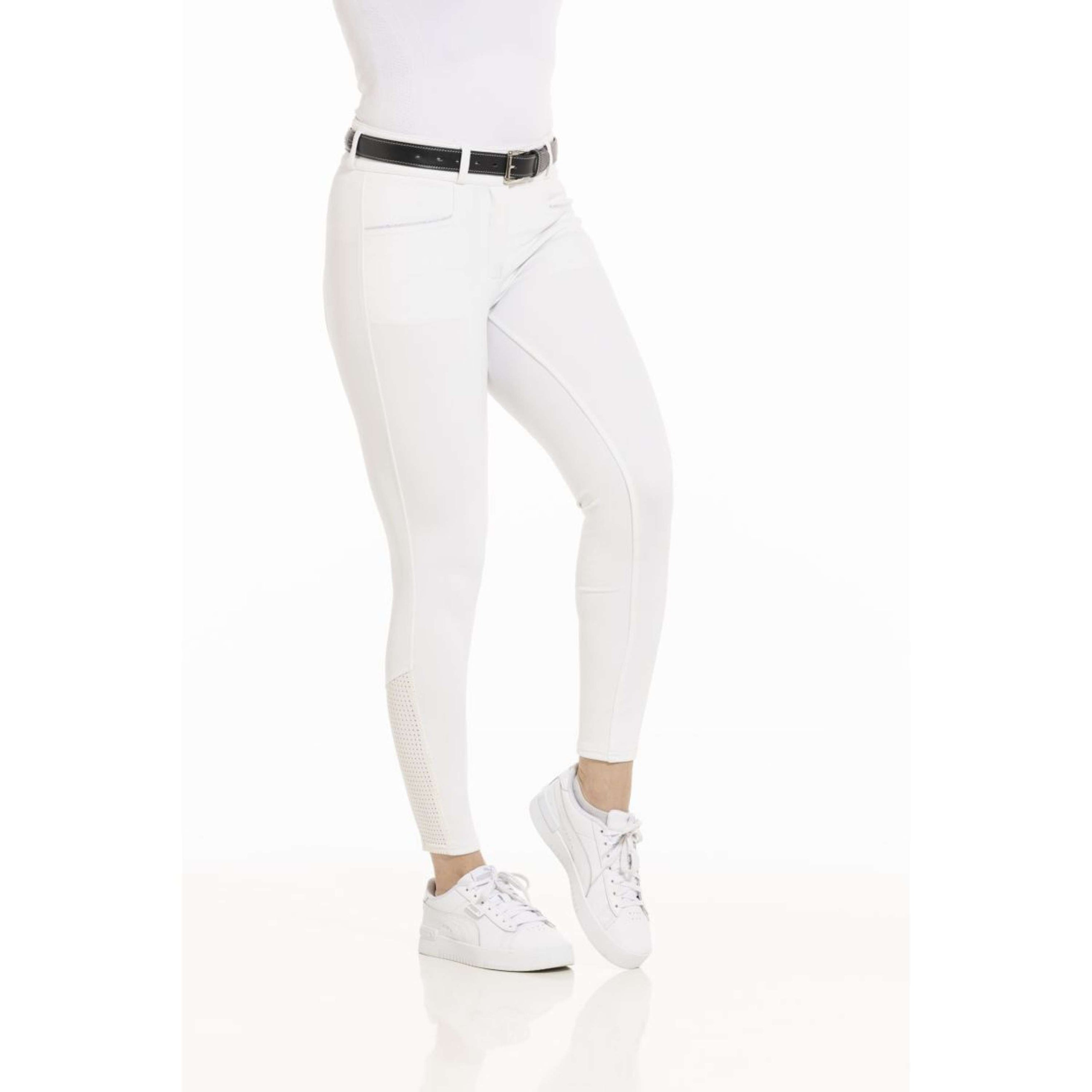 EQUITHÈME Pantaloni da Equitazione Claudine Bianco EQUITHÈME Pantaloni da Equitazione Claudine Bianco