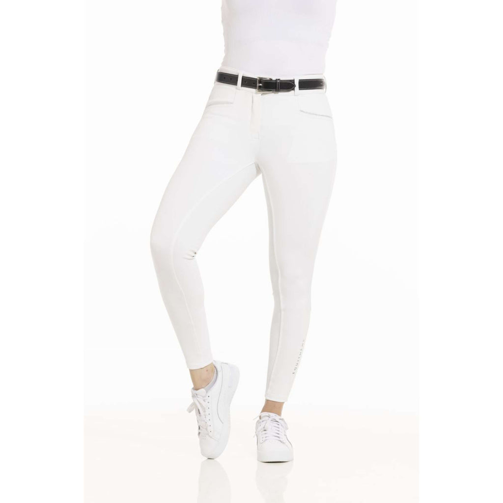 EQUITHÈME Pantaloni da Equitazione Claudine Bianco