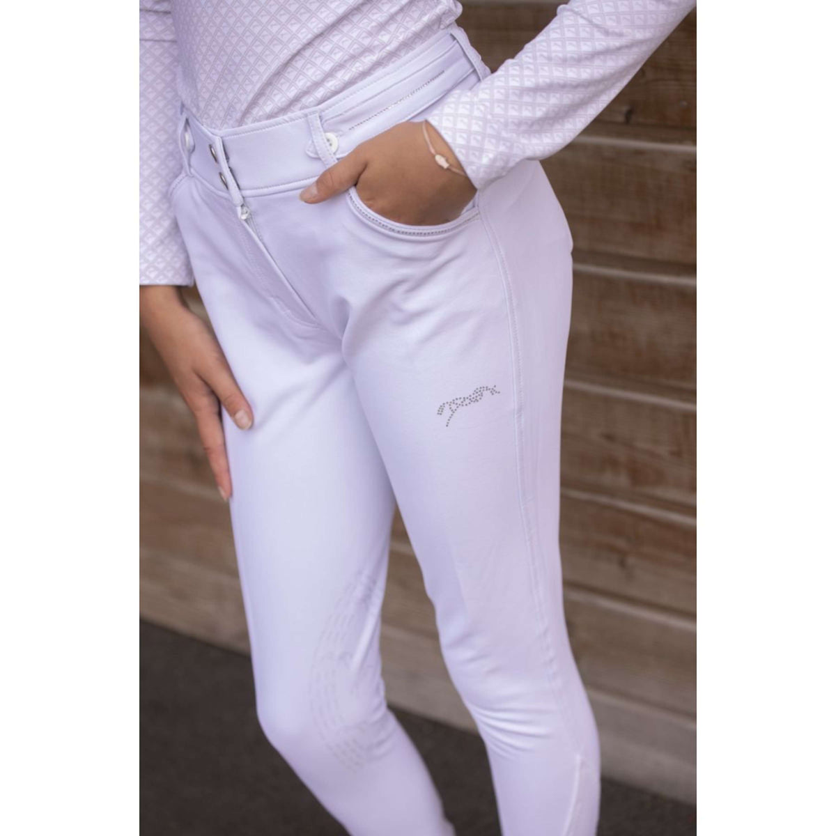 Pénélope Pantaloni da Equitazione Elegance Bianco