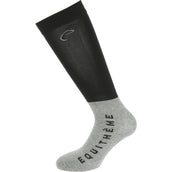 EQUITHÈME Calze da Equitazione Compet Nero/Grigio